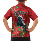 Australian Magpie Family Matching Off Shoulder Maxi Dress and Hawaiian Shirt Aboriginal Inspired Christmas - Aussie Hoodie