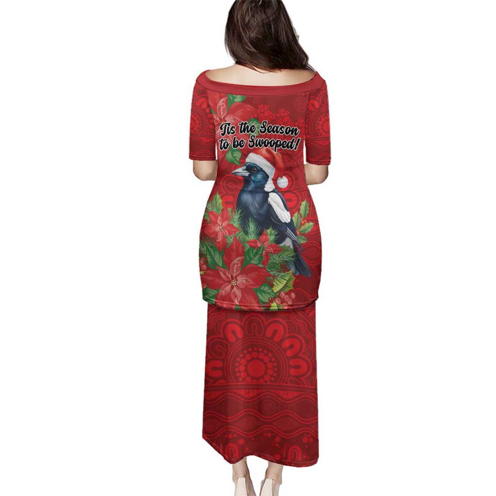 Australian Magpie Family Matching Puletasi and Hawaiian Shirt Aboriginal Inspired Christmas - Aussie Hoodie