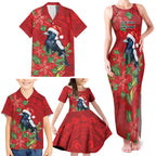 Australian Magpie Family Matching Tank Maxi Dress and Hawaiian Shirt Aboriginal Inspired Christmas - Aussie Hoodie
