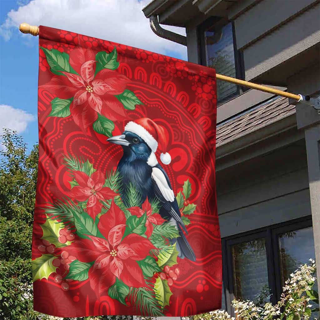 Australian Magpie Garden Flag Aboriginal Inspired Christmas - Aussie Hoodie