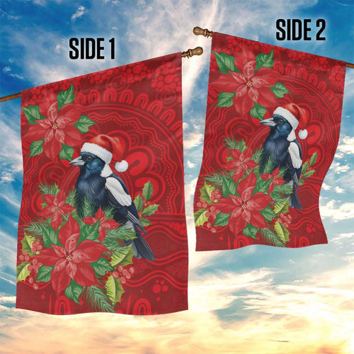 Australian Magpie Garden Flag Aboriginal Inspired Christmas - Aussie Hoodie