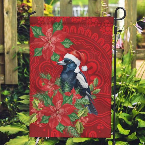Australian Magpie Garden Flag Aboriginal Inspired Christmas - Aussie Hoodie