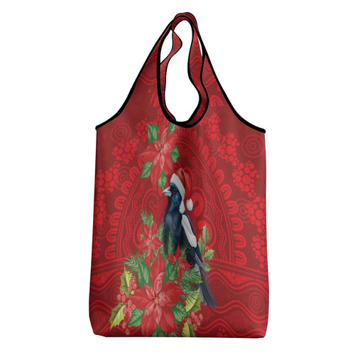 Australian Magpie Grocery Bag Aboriginal Inspired Christmas - Aussie Hoodie