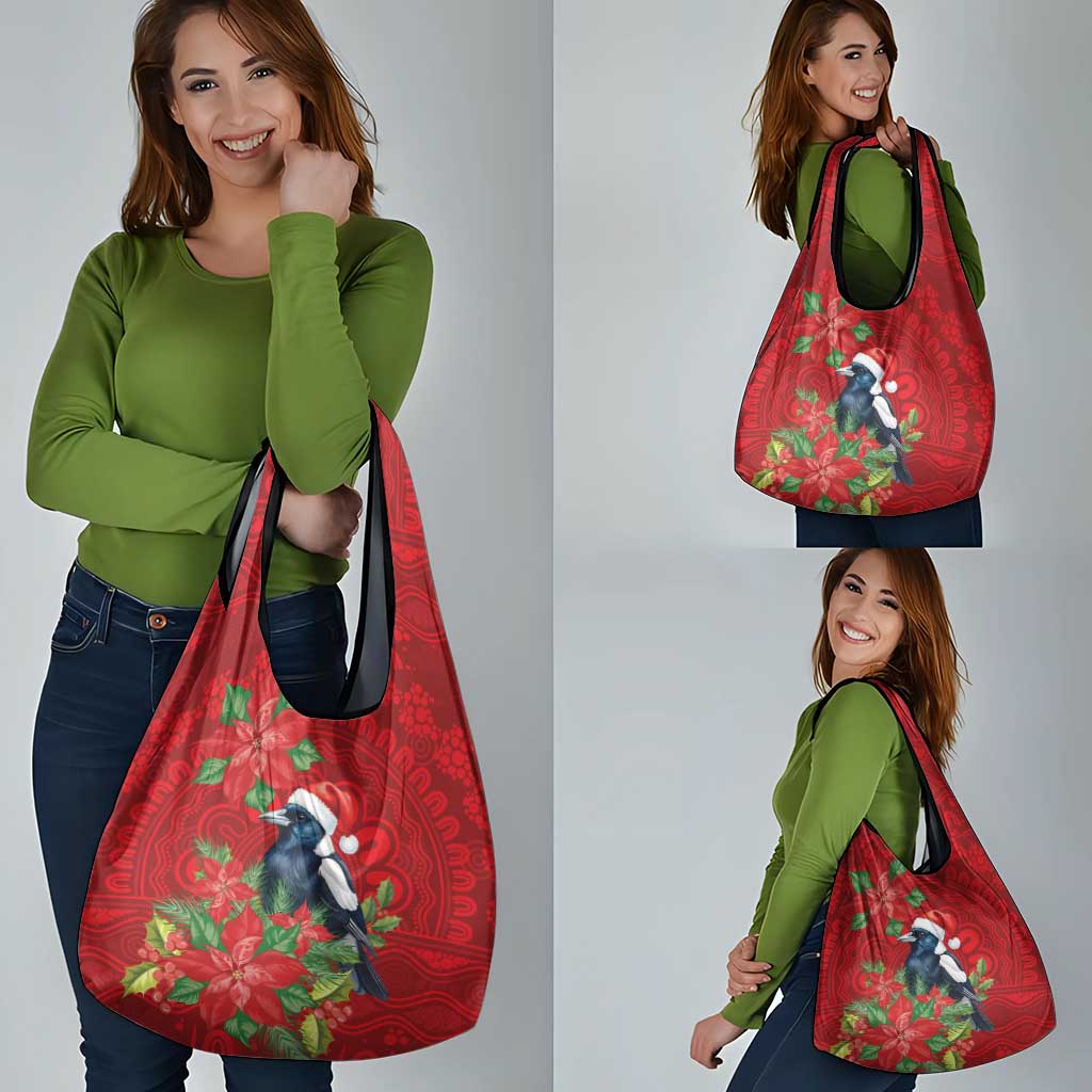 Australian Magpie Grocery Bag Aboriginal Inspired Christmas - Aussie Hoodie