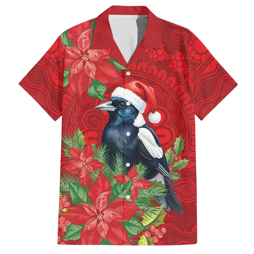 Australian Magpie Hawaiian Shirt Aboriginal Inspired Christmas - Aussie Hoodie