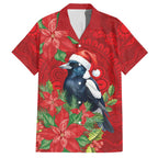 Australian Magpie Hawaiian Shirt Aboriginal Inspired Christmas - Aussie Hoodie