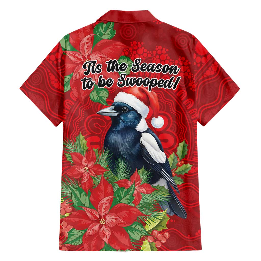 Australian Magpie Hawaiian Shirt Aboriginal Inspired Christmas - Aussie Hoodie