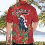 Australian Magpie Hawaiian Shirt Aboriginal Inspired Christmas - Aussie Hoodie