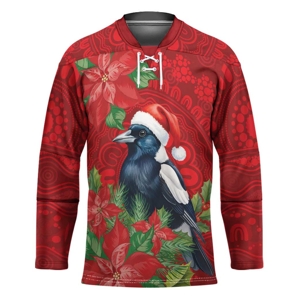 Australian Magpie Hockey Jersey Aboriginal Inspired Christmas - Aussie Hoodie
