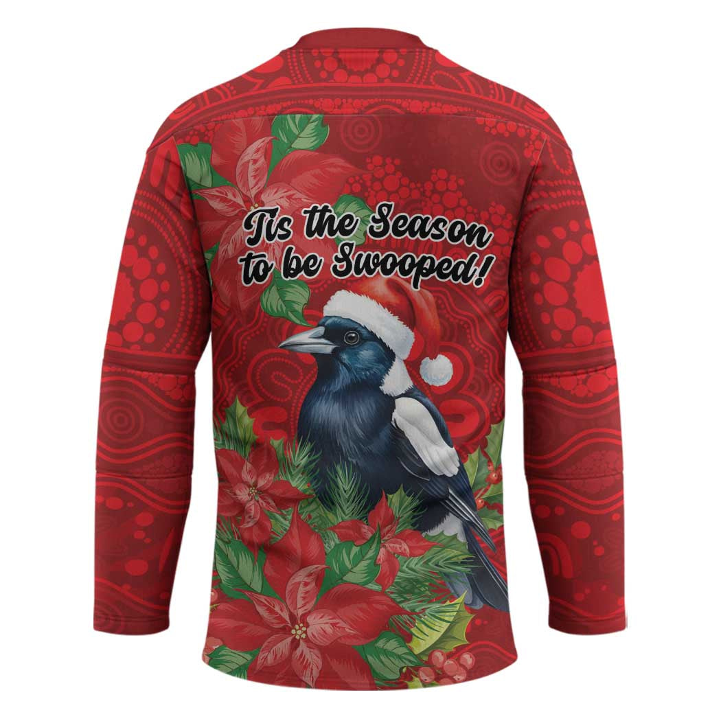 Australian Magpie Hockey Jersey Aboriginal Inspired Christmas - Aussie Hoodie