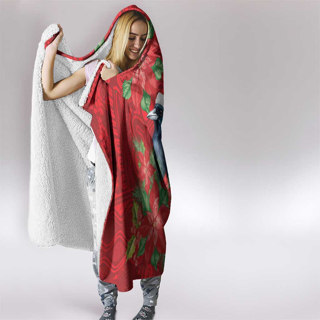 Australian Magpie Hooded Blanket Aboriginal Inspired Christmas - Aussie Hoodie