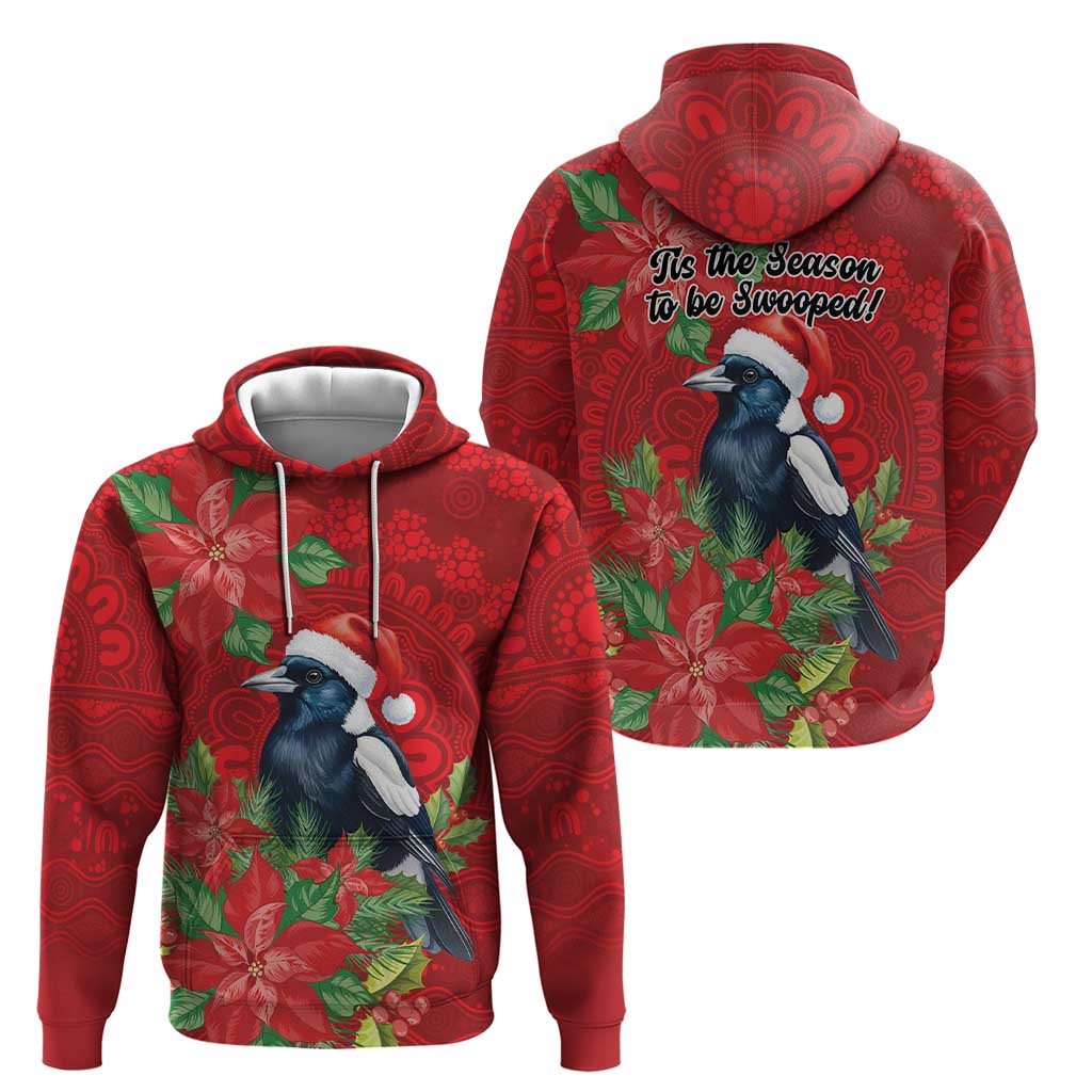 Australian Magpie Hoodie Aboriginal Inspired Christmas - Aussie Hoodie