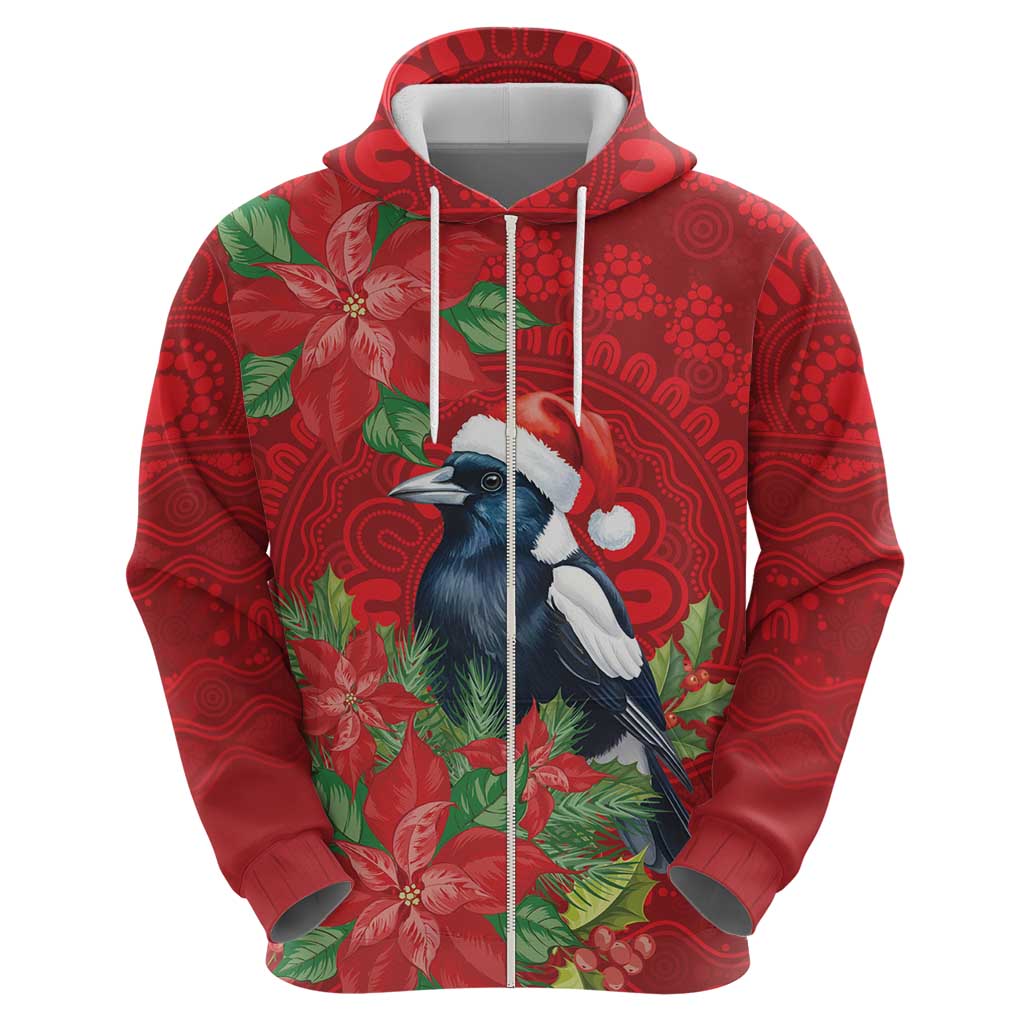 Australian Magpie Hoodie Aboriginal Inspired Christmas - Aussie Hoodie