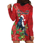 Australian Magpie Hoodie Dress Aboriginal Inspired Christmas - Aussie Hoodie