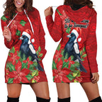 Australian Magpie Hoodie Dress Aboriginal Inspired Christmas - Aussie Hoodie