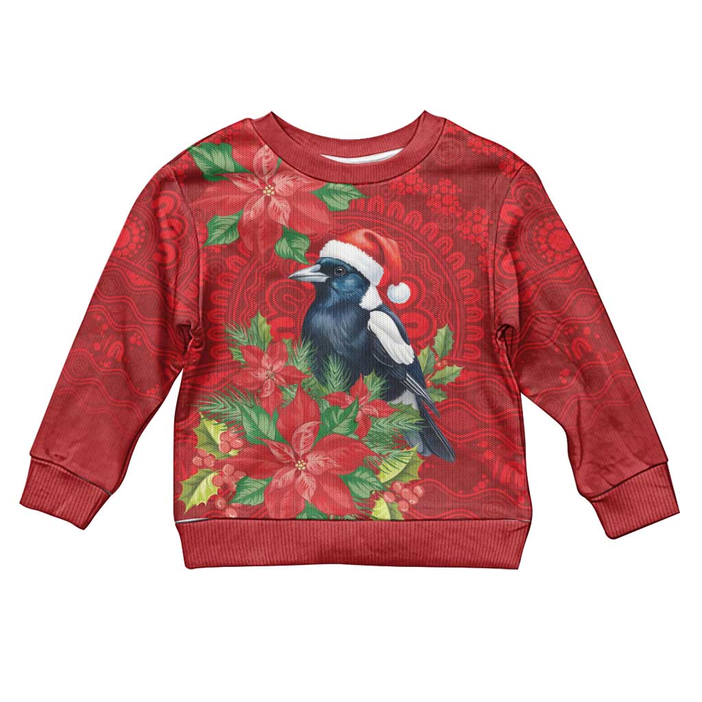 Australian Magpie Kid Ugly Christmas Sweater Aboriginal Inspired Christmas - Aussie Hoodie