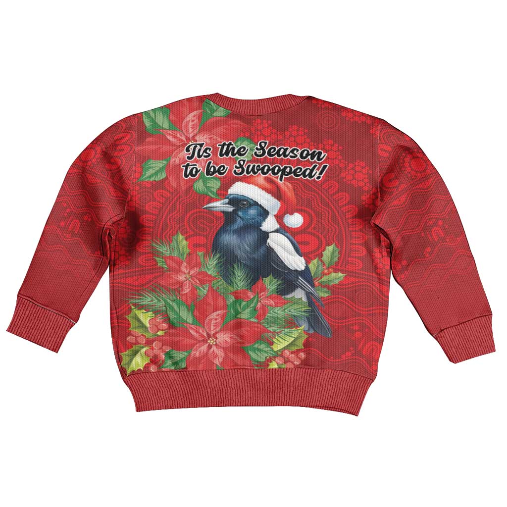 Australian Magpie Kid Ugly Christmas Sweater Aboriginal Inspired Christmas - Aussie Hoodie