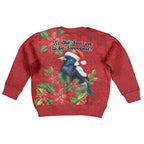 Australian Magpie Kid Ugly Christmas Sweater Aboriginal Inspired Christmas - Aussie Hoodie
