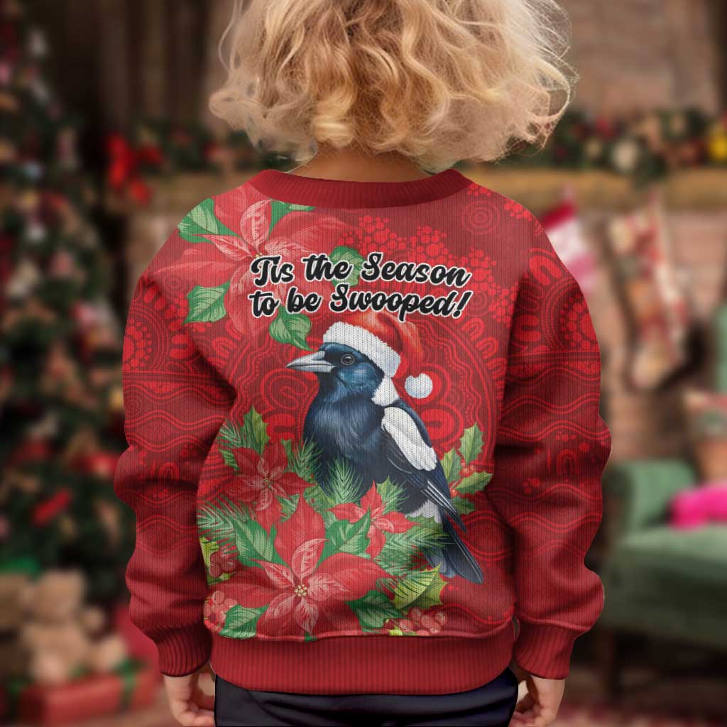 Australian Magpie Kid Ugly Christmas Sweater Aboriginal Inspired Christmas - Aussie Hoodie