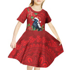 Australian Magpie Kid Short Sleeve Dress Aboriginal Inspired Christmas - Aussie Hoodie
