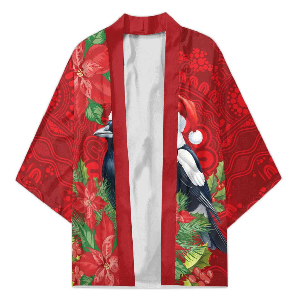 Australian Magpie Kimono Aboriginal Inspired Christmas - Aussie Hoodie
