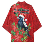 Australian Magpie Kimono Aboriginal Inspired Christmas - Aussie Hoodie