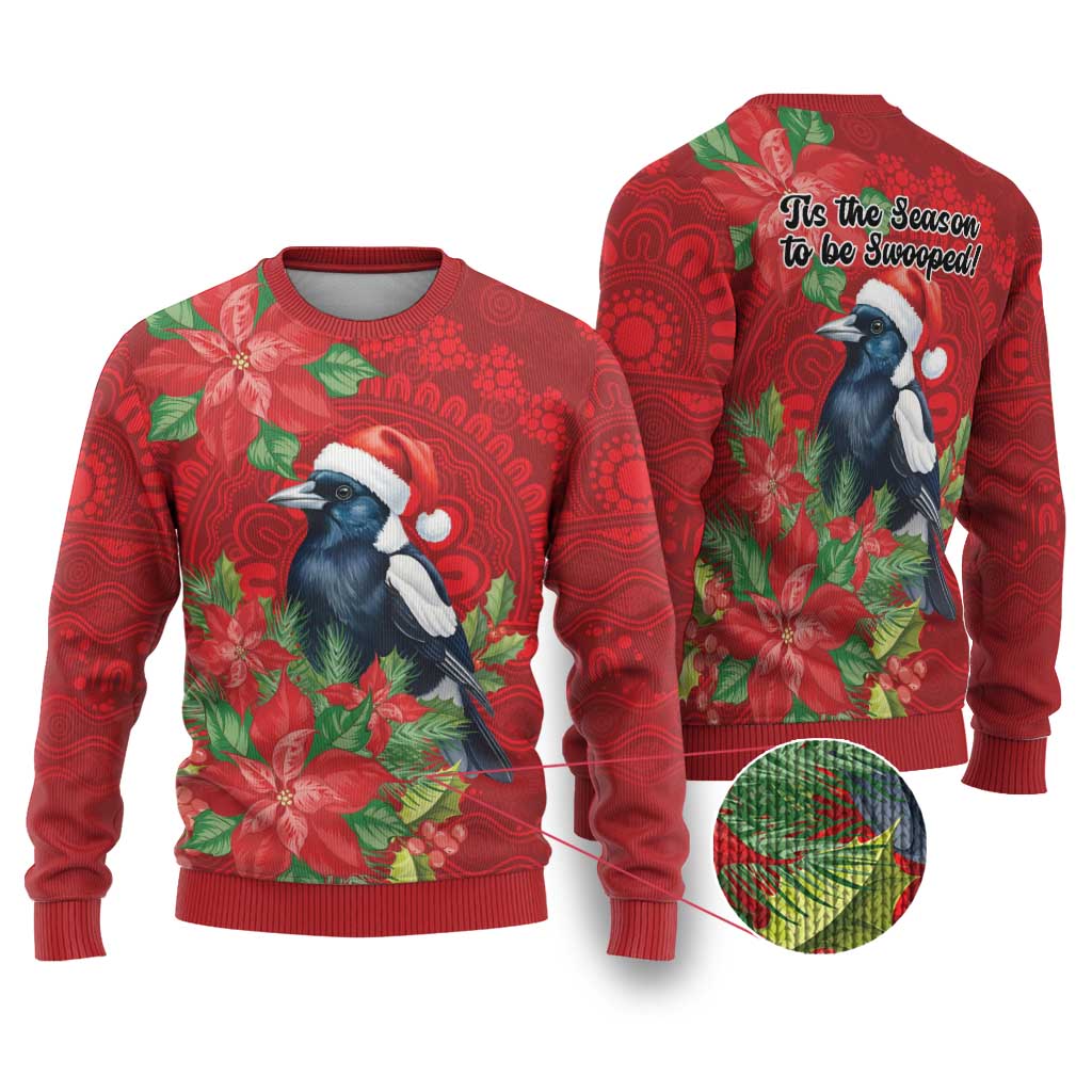 Australian Magpie Ugly Christmas Sweater Aboriginal Inspired Christmas - Aussie Hoodie