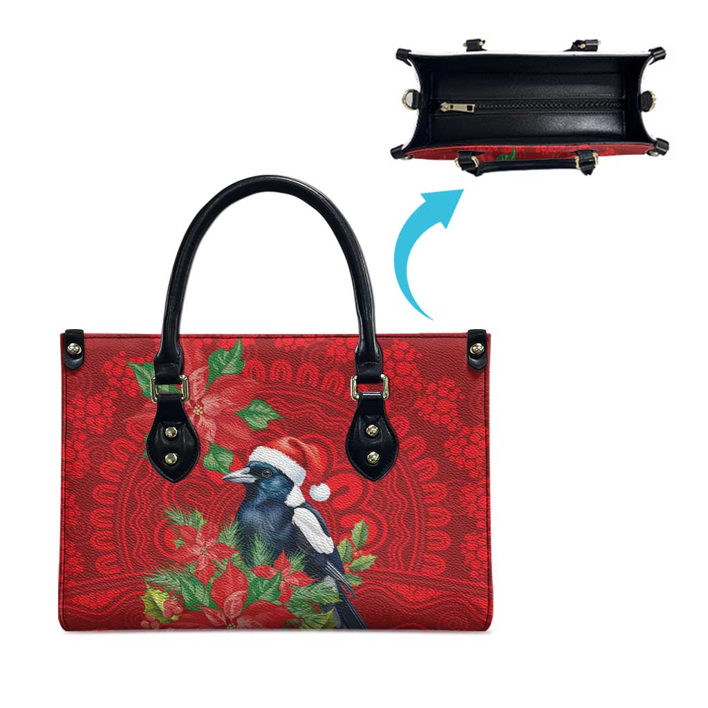 Australian Magpie Leather Bag Aboriginal Inspired Christmas - Aussie Hoodie