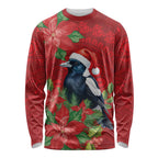 Australian Magpie Long Sleeve Shirt Aboriginal Inspired Christmas - Aussie Hoodie