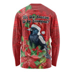 Australian Magpie Long Sleeve Shirt Aboriginal Inspired Christmas - Aussie Hoodie
