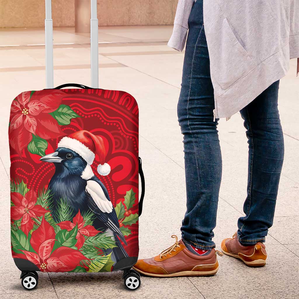 Australian Magpie Luggage Cover Aboriginal Inspired Christmas - Aussie Hoodie