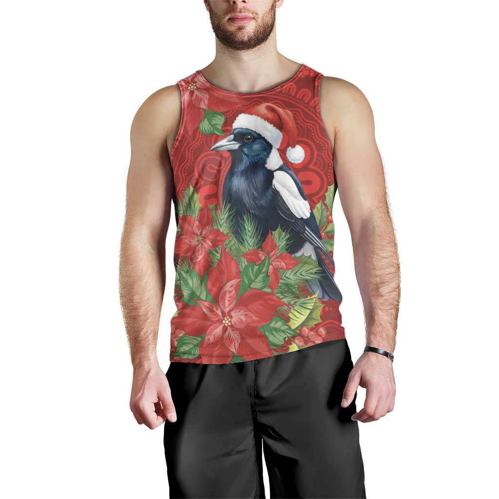 Australian Magpie Men Tank Top Aboriginal Inspired Christmas - Aussie Hoodie