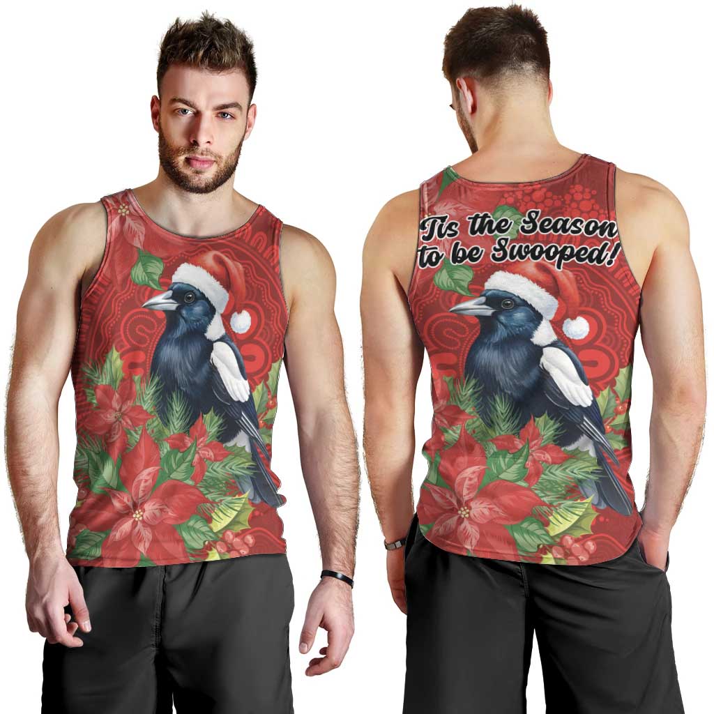 Australian Magpie Men Tank Top Aboriginal Inspired Christmas - Aussie Hoodie