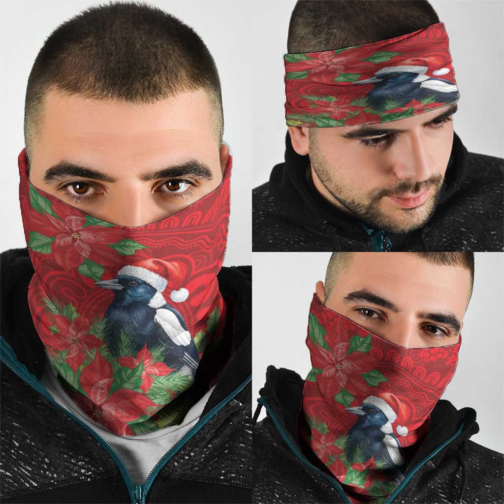 Australian Magpie Neck Gaiter Aboriginal Inspired Christmas - Aussie Hoodie