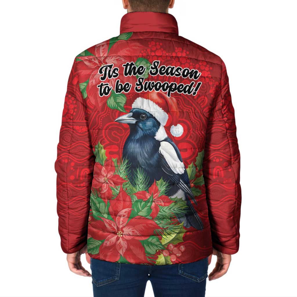 Australian Magpie Padded Jacket Aboriginal Inspired Christmas - Aussie Hoodie