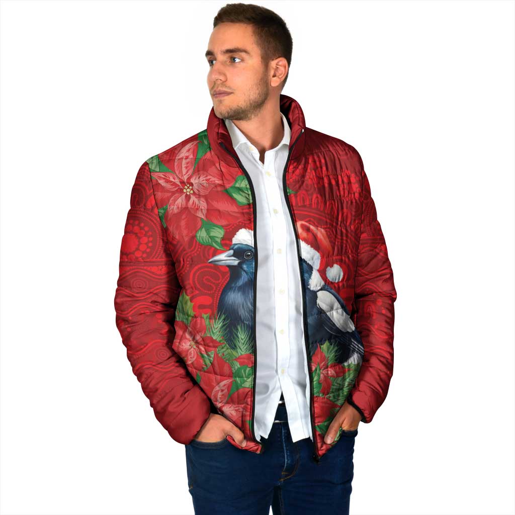 Australian Magpie Padded Jacket Aboriginal Inspired Christmas - Aussie Hoodie