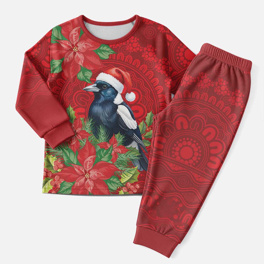 Australian Magpie Christmas Pajama Set Aboriginal Inspired Christmas - Aussie Hoodie