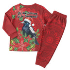 Australian Magpie Christmas Pajama Set Aboriginal Inspired Christmas - Aussie Hoodie