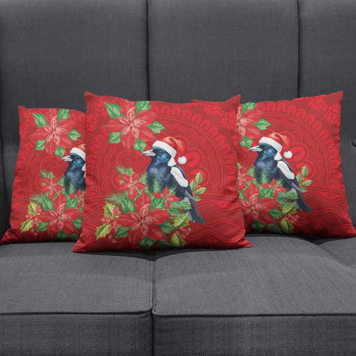 Australian Magpie Pillow Cover Aboriginal Inspired Christmas - Aussie Hoodie