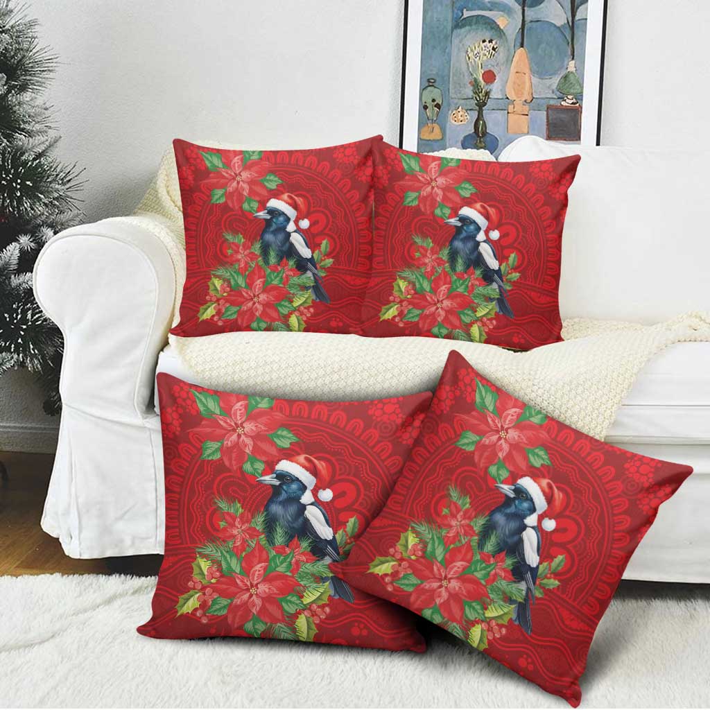 Australian Magpie Pillow Cover Aboriginal Inspired Christmas - Aussie Hoodie