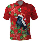 Australian Magpie Polo Shirt Aboriginal Inspired Christmas - Aussie Hoodie
