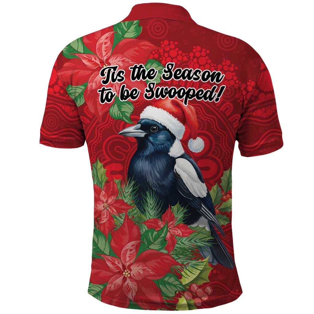 Australian Magpie Polo Shirt Aboriginal Inspired Christmas - Aussie Hoodie