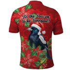 Australian Magpie Polo Shirt Aboriginal Inspired Christmas - Aussie Hoodie