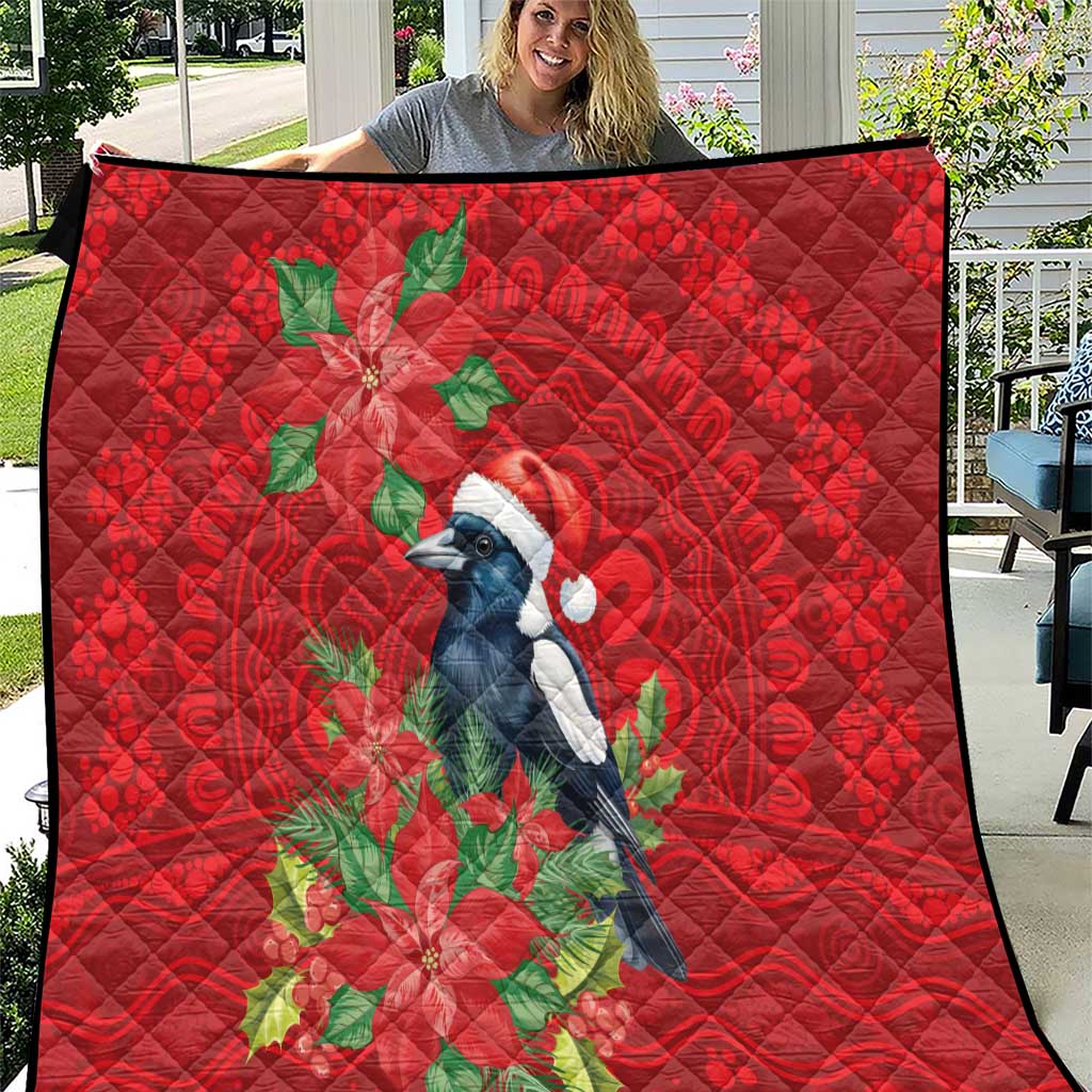 Australian Magpie Quilt Aboriginal Inspired Christmas - Aussie Hoodie