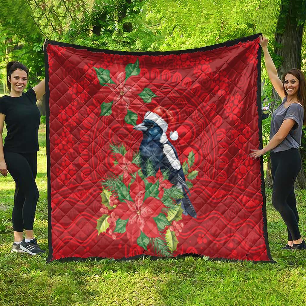 Australian Magpie Quilt Aboriginal Inspired Christmas - Aussie Hoodie