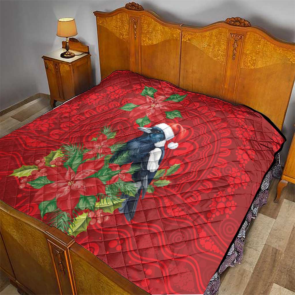 Australian Magpie Quilt Aboriginal Inspired Christmas - Aussie Hoodie