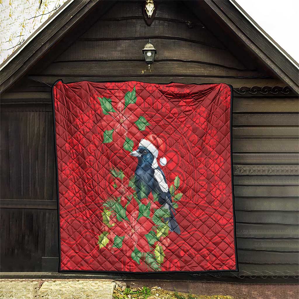 Australian Magpie Quilt Aboriginal Inspired Christmas - Aussie Hoodie
