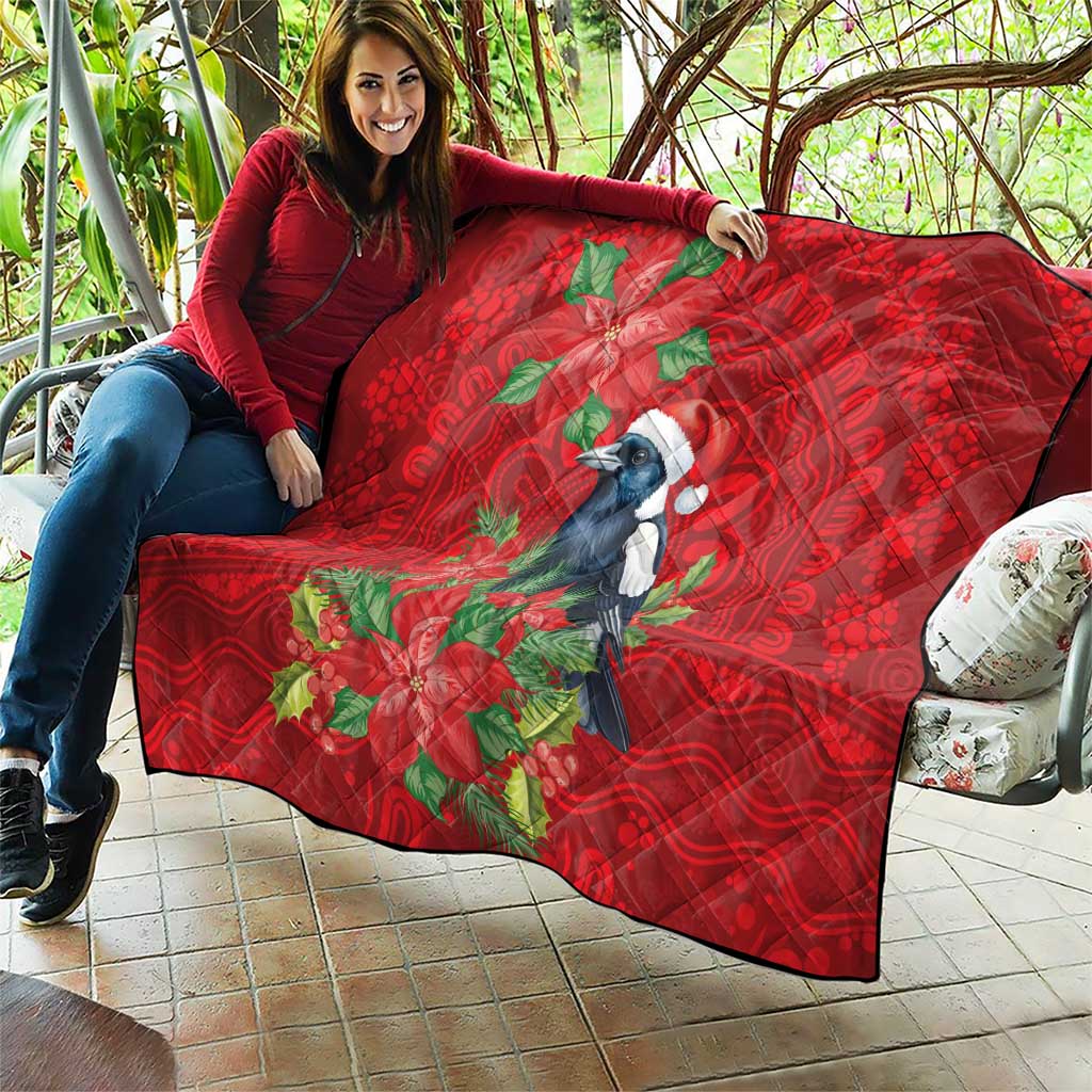 Australian Magpie Quilt Aboriginal Inspired Christmas - Aussie Hoodie