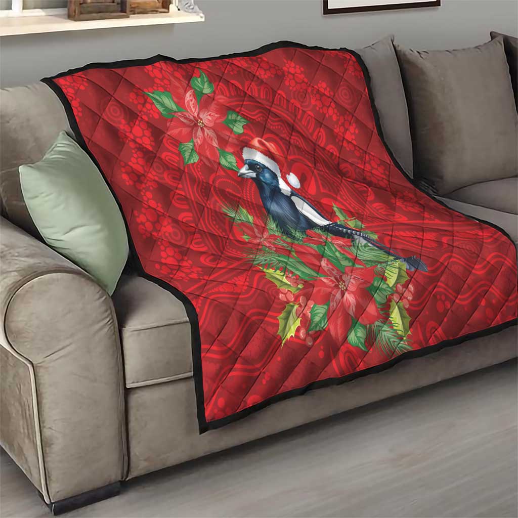Australian Magpie Quilt Aboriginal Inspired Christmas - Aussie Hoodie