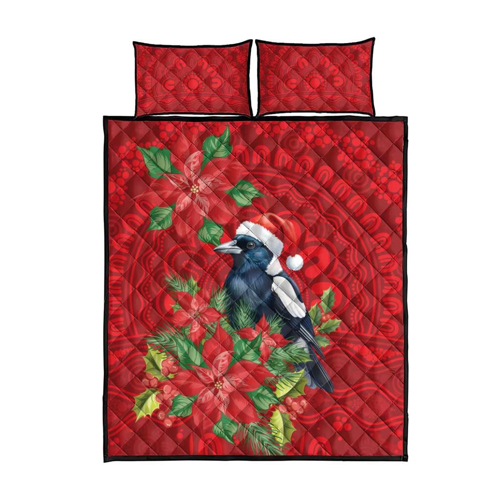 Australian Magpie Quilt Bed Set Aboriginal Inspired Christmas - Aussie Hoodie